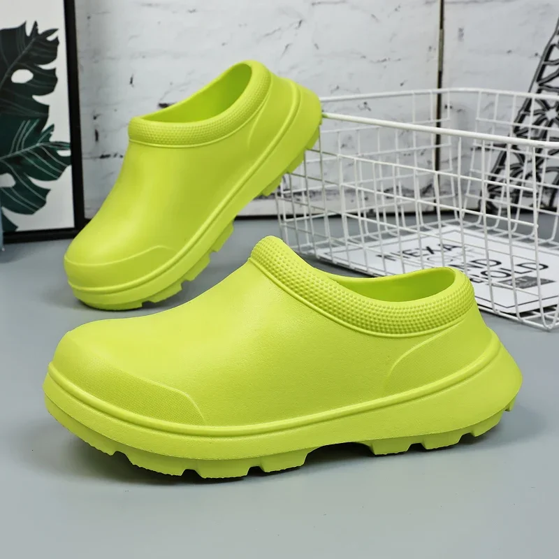 

Women Kitchen Shoes Men Garden Clogs Outdoor Casual Waterproof Rain Shoes Non-slip Restaurant Work Shoes Oil-proof Chef 2024