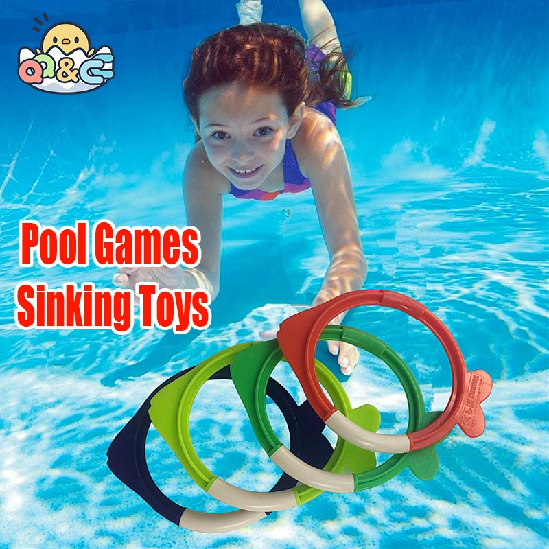 

Diving Toys Children's Swimming Pool Treasure Hunt Diving Torpedo Water Ring Diamond Water Suit Fun Pool Games Sinking Toys