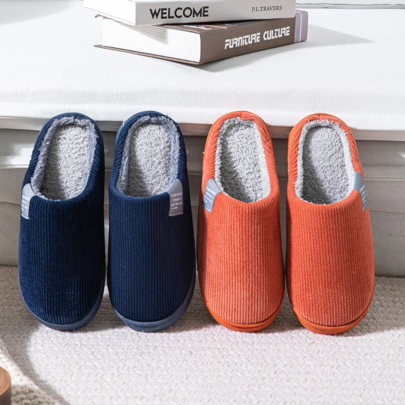 Winter Fashion Cotton Plush thick-soled Slippers Women Men Indoor Outdoor Wear Soft Thick Non-slip Warm Cute Design