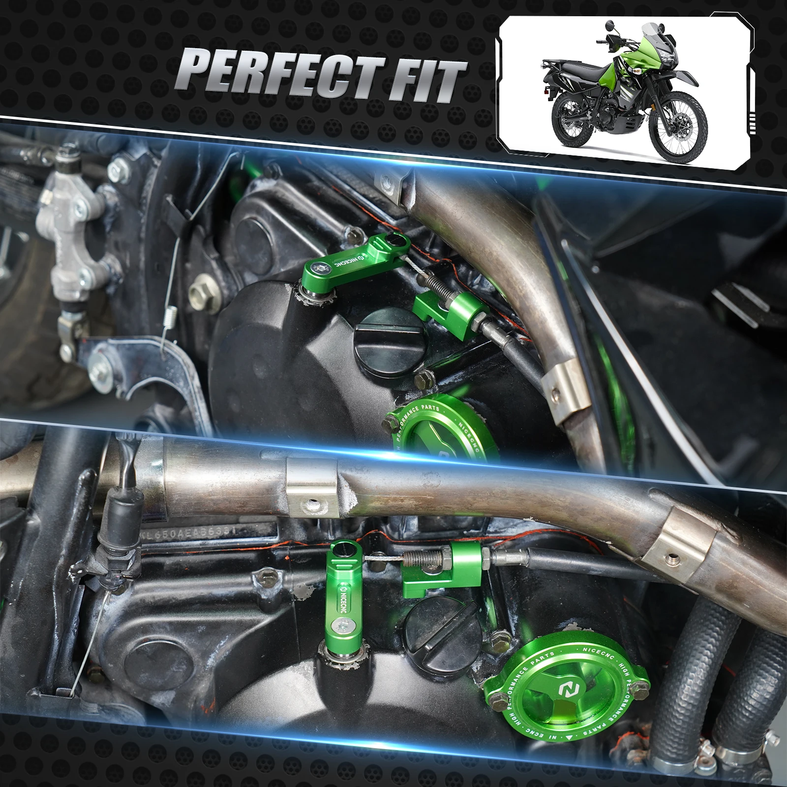 لكاواساكي 2008-2024 KLR650 KLR 650 واحد إصبع مخلب الذراع صالح 2009 2010 2011 2012 2013 2014 2015 2016 2017 2018 2019 2020 2021