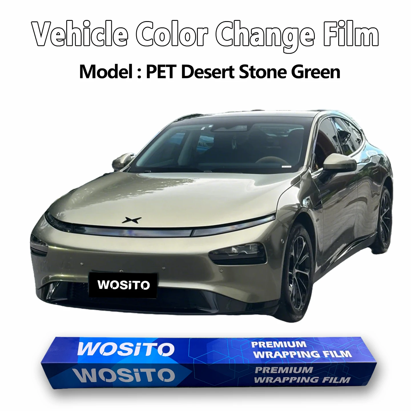 

Aventurine Green PET Car Wrap Vinyl Film Glossy Automotive Color Change Full Body Bubble-Free for Vehicle Customization