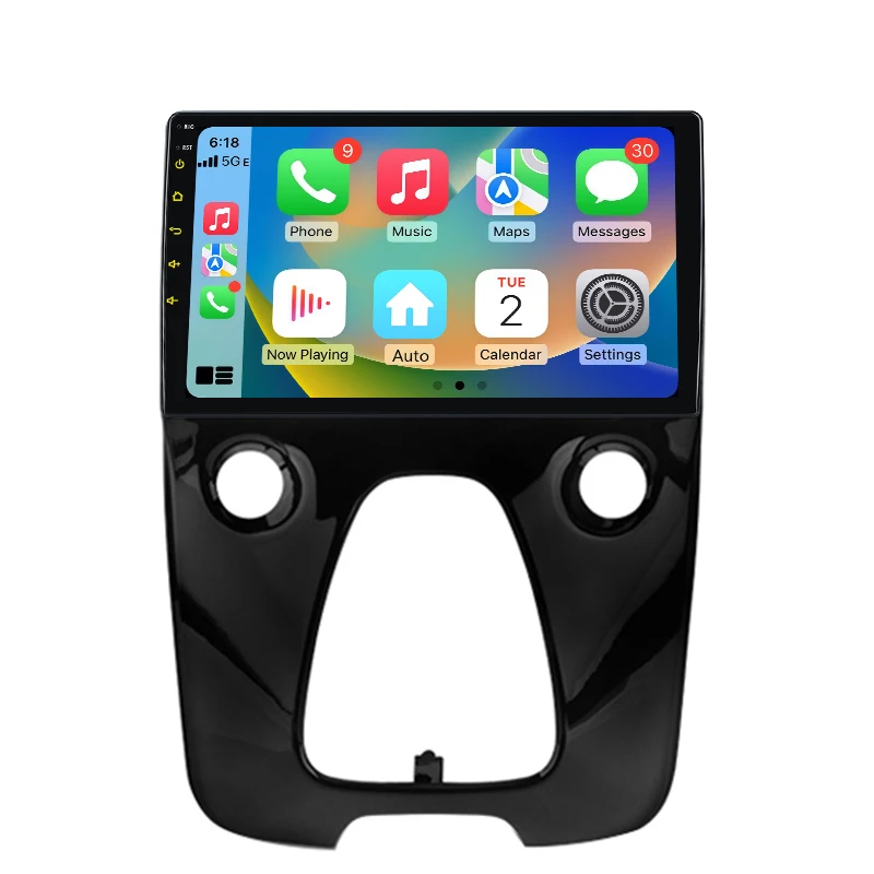 Junsun Android 15 Autoradio für Peugeot 108 2014-2021 Citroen C1 2020 Toyota Aygo 2015 Kabelloses Apple CarPlay Auto-Bildschirm-Stereo-Multimedia-Videoplayer Automotive Smart Intelligent Systems 2 Din