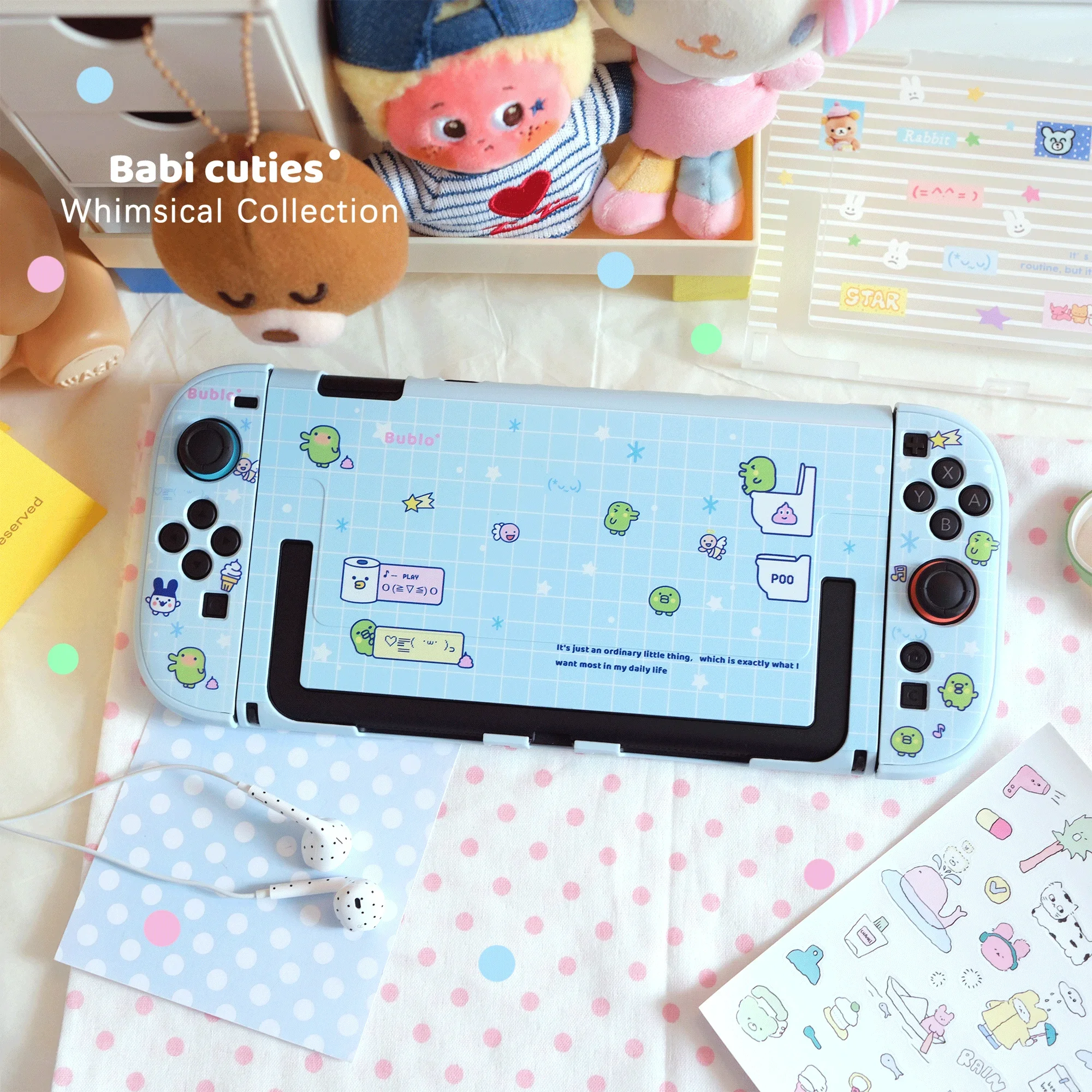 Cute Anime Tamagotchi Switch2 Split Case for Nintendo Switch 2 OLED Console Shock-Resistant Joy-Con Controller Shell Dock Cover