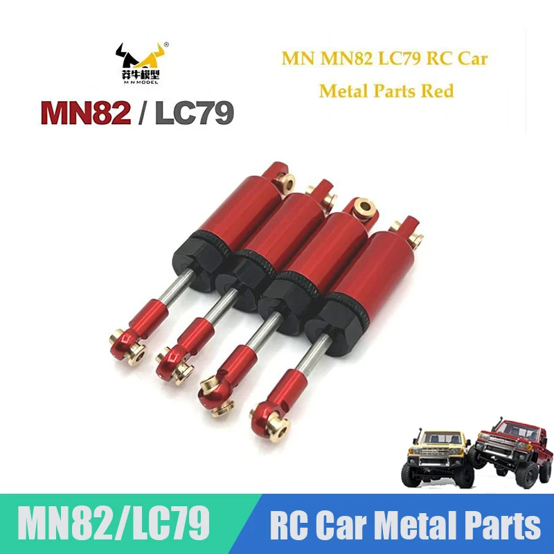 RC Car Upgrade Parts Kit Metal Modification Replacement Accessories Compatible for 1/12 MN82 LC79 MN78 RC Car Red Spare Parts