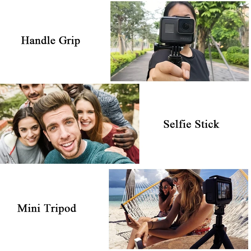 Mini Extendable Tripod Foldable Tripod Portable Monopod for Go Pro Hero 12 11 10 Black Session Osmo Action Camera Vlog Accessory