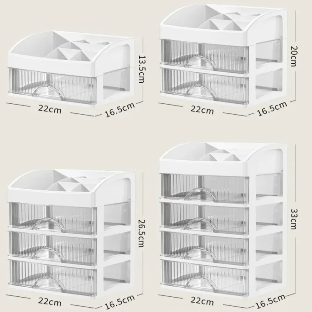 New 1Pc 5-layer Makeup Storage Box Debris Storage Box Drawer-style Dressing Table Office DeskCosmetics Multi-layerstoragecabinet 6