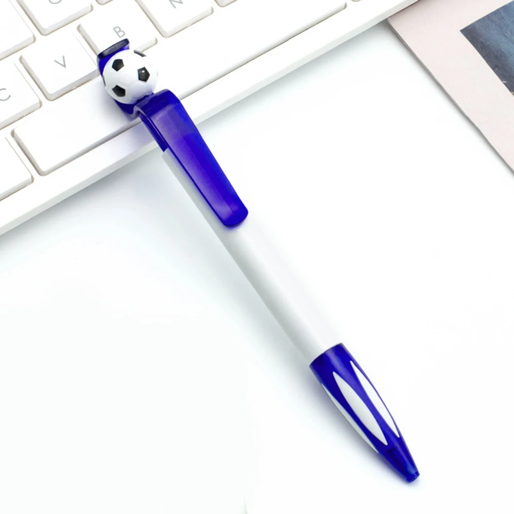 10 Pcs Stationery Smooth Writing Retractable Soccer Pens Soccer Ink Football Pens Shape Writing Pen Pen Office Supplies