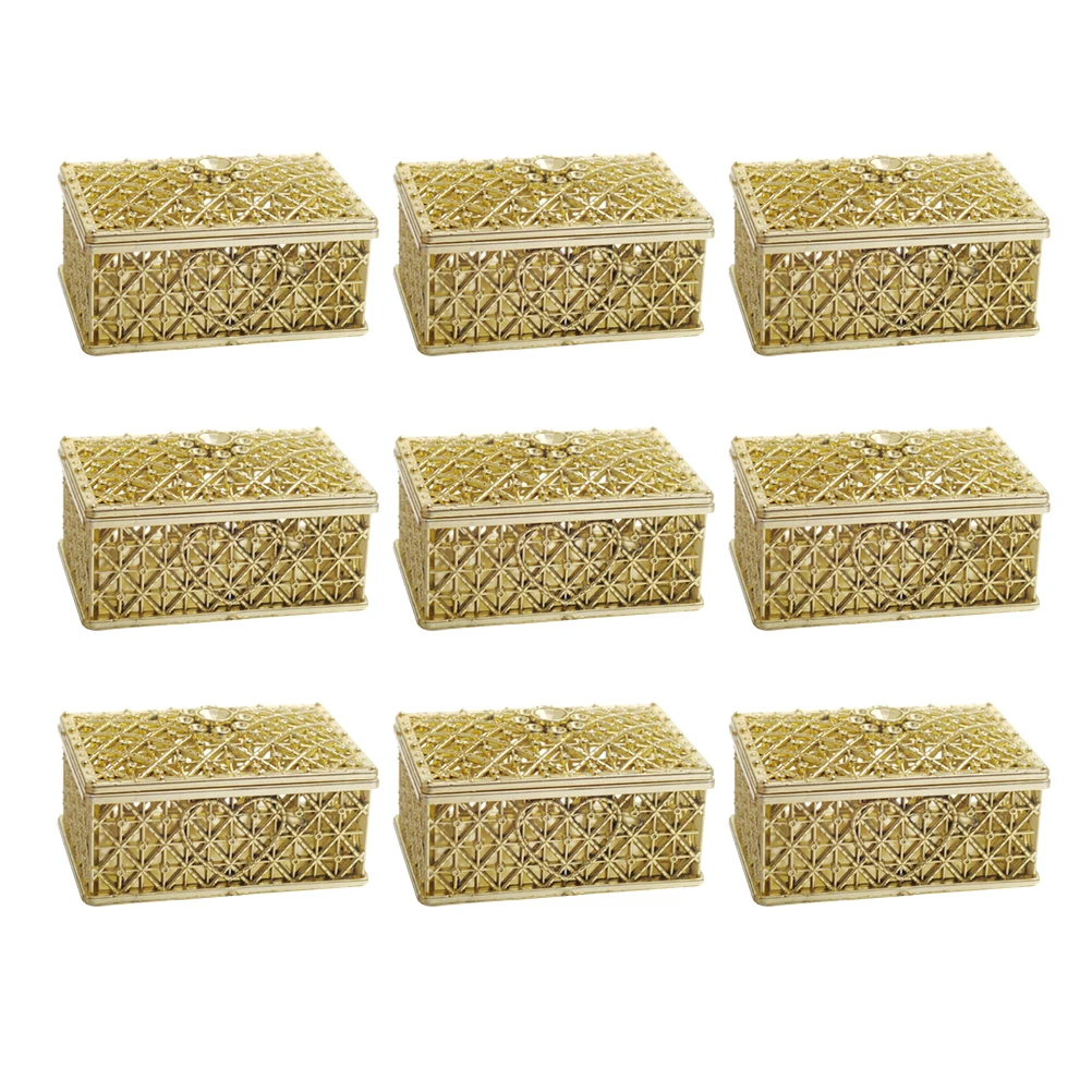 

12 Pcs Elegant Hollow Weddingc C y Boxes Square Storage Container Gift Box Wedding Party Favor Holiday Gift Box Snack