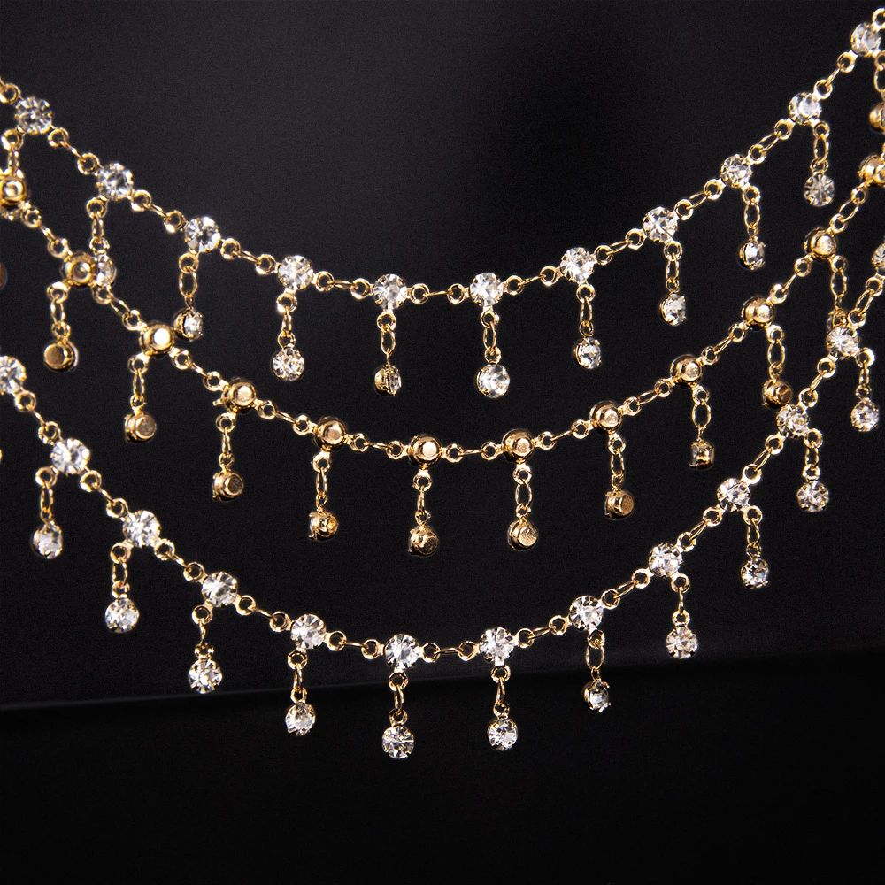 

1Meter 50CM Crystal Rhinestone Chain Charms Pendant Copper Chain for DIY Jewelry Making Necklace Bracelet Accessories Wholesale