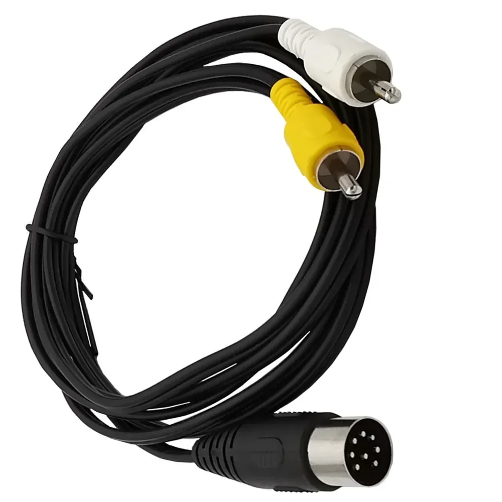 Din8pin Din 8 Pin To 2RCA Cable 8Pin Din Male Plug To 2-RCA Male Audio Adapter  for  Musical Instrument Audio Equipment Cable