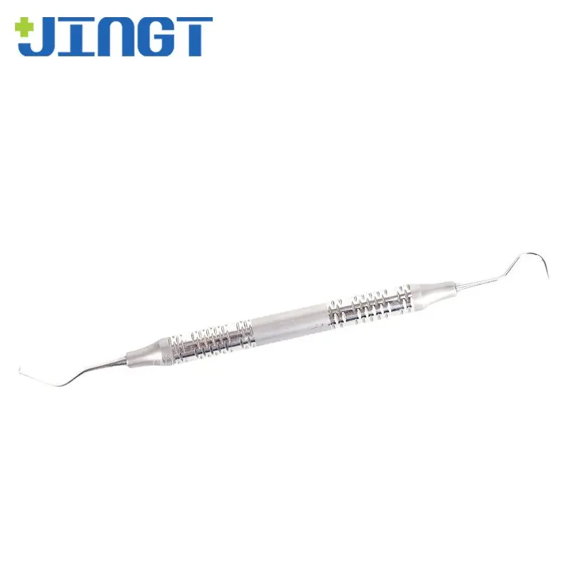 

JINGT Dental Double-Ended Probe Curettage Tartar Calculus Rejector Stainless Steel Digging Spoon Double-Headed Scraper Remover