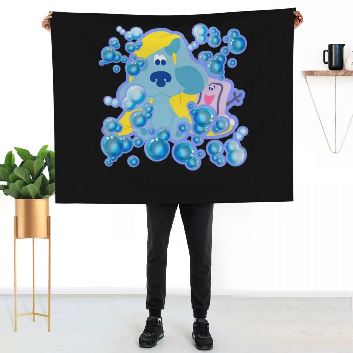 

Blues clues bubble bath Throw Blanket Air Conditioner Soft Blanket for Office Home
