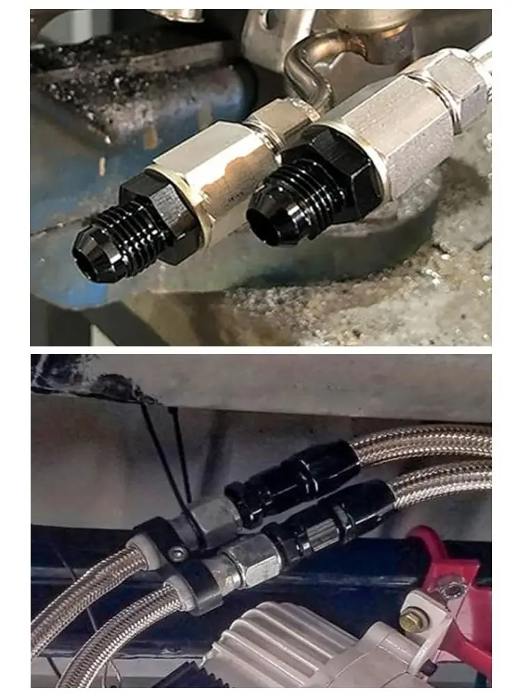 ذكر إلى ذكر AN4 AN6 AN8 AN10 AN12AN16العالمي الألومنيوم مضيئة الاتحاد النفط خرطوم الوقود نهاية محول تركيب اتصال مستقيم