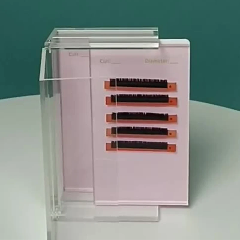 2 Layers Eyelash Extension Storage Box Acrylic Glue Pallet Holder Storage Box for Individual Volume Lash Extension Display