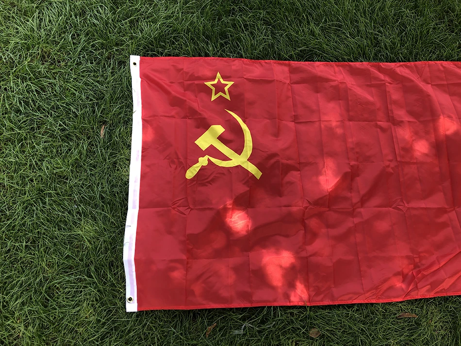 الأحمر CCCP العلم 90x150 سنتيمتر الاتحاد الجمهوريات الاشتراكية السوفيتية 3x5ft البوليستر معلقة داخلي في الهواء الطلق الاتحاد السوفياتي البلد الروسية راية