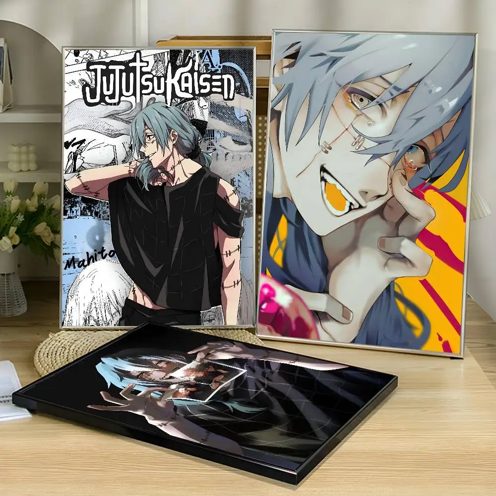 Anime Jujutsu Kaisen Mahito Poster Waterproof Wall Art Sticker For Bar Living Room Vintage Room Decor High Quality Print Gift