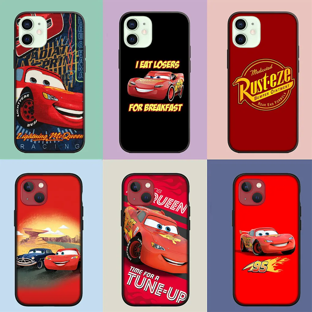 Cars Lightning McQueen Red 95 Phone Cover Case for iPhone 16 15 14 13 12 Mini Pro XS Max X XR 7 8 Plus + 16+ Soft Casing