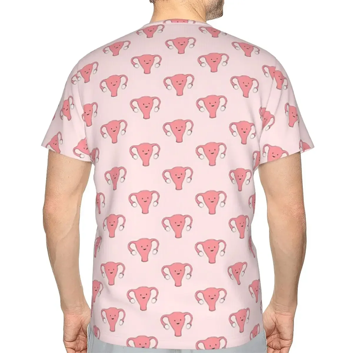 Uterus Series - Happy Womb Day polyester T-Shirt Men'sFunny T Shirts Men Crew Neck Short Sleeve