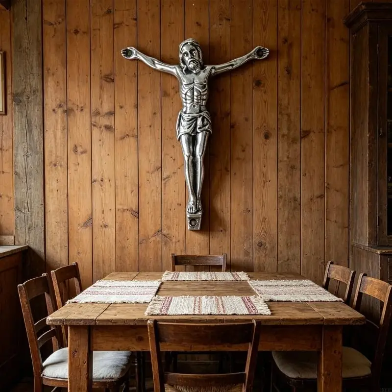 Cruces pared crucifijo católico, cruces Jesús, decoraciones pared, estatua Jesús, decoraciones colgantes, para