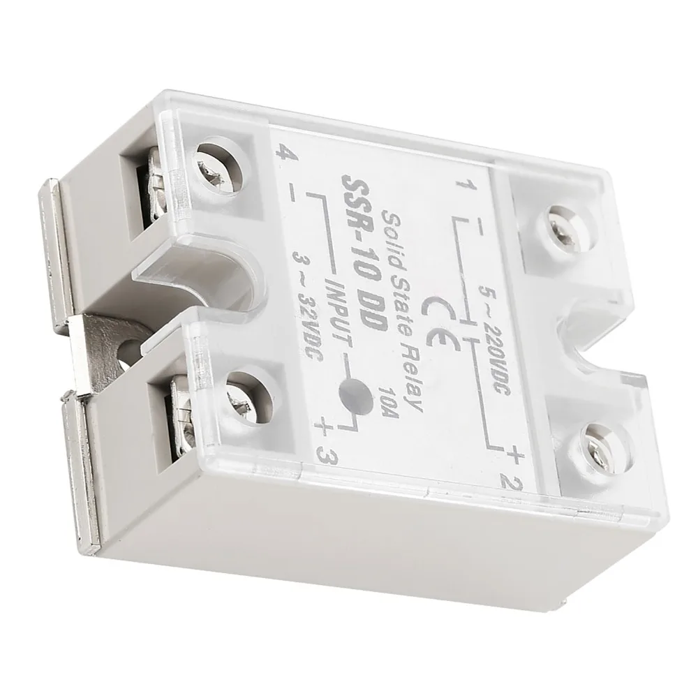 High Reliability SSR-10 DD Relay 10A 5-220VDC SSR-10 Relay DC Control DC 10A Solid State Relay Packaging Machinery