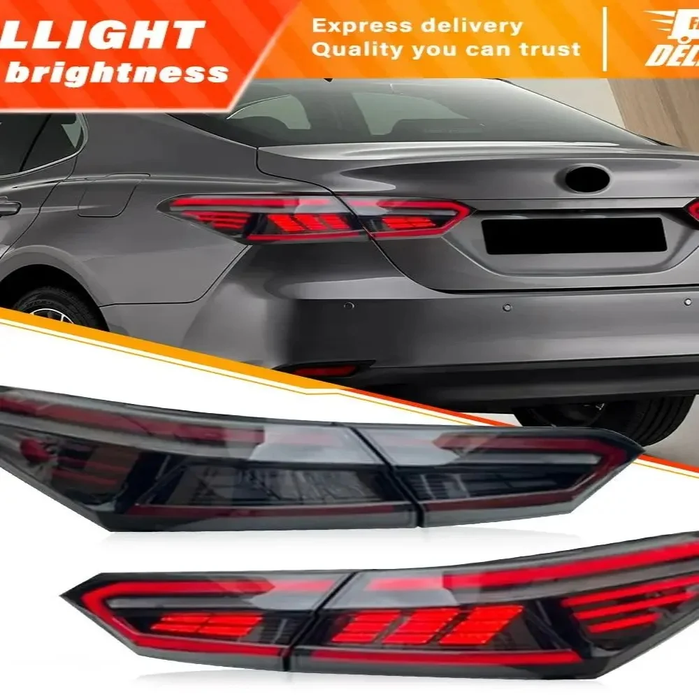 LED Tail Lights For Toyota Camry 2018 2019 2020 2021 2022 2023 Rear Lamps Start Up Animation DRL Brake Turn Signal Assembly