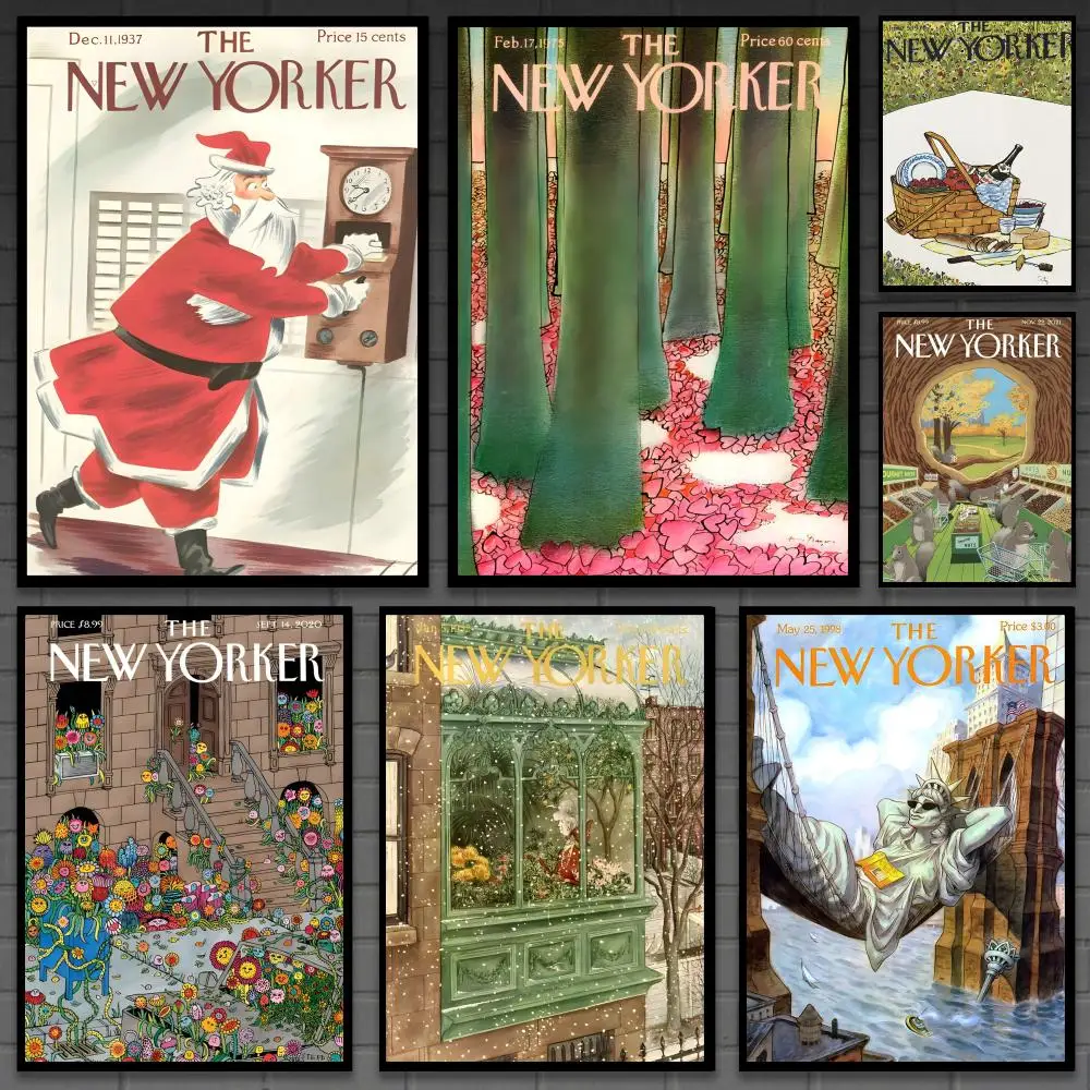 Póster The New Yorker, arte de pared versátil, impermeable, autoadhesivo, decoración para cualquier espacio, regalo ideal