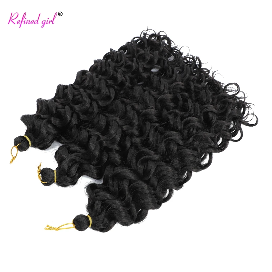 Synthetic Ocean Wave Crochet Hair 18 24 Inches long Freetress Water Wave Braiding Hair Extensions Crochet Braid for Women Gilrs