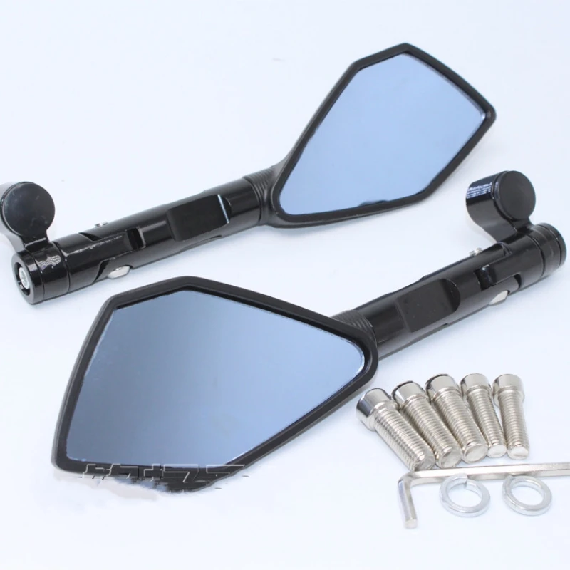 

Universal Motorcycle Rear View Mirrors Side Review Mirror Blue Anti-glare Mirror CNC Aluminum For Electric Motorcycle Scooter
