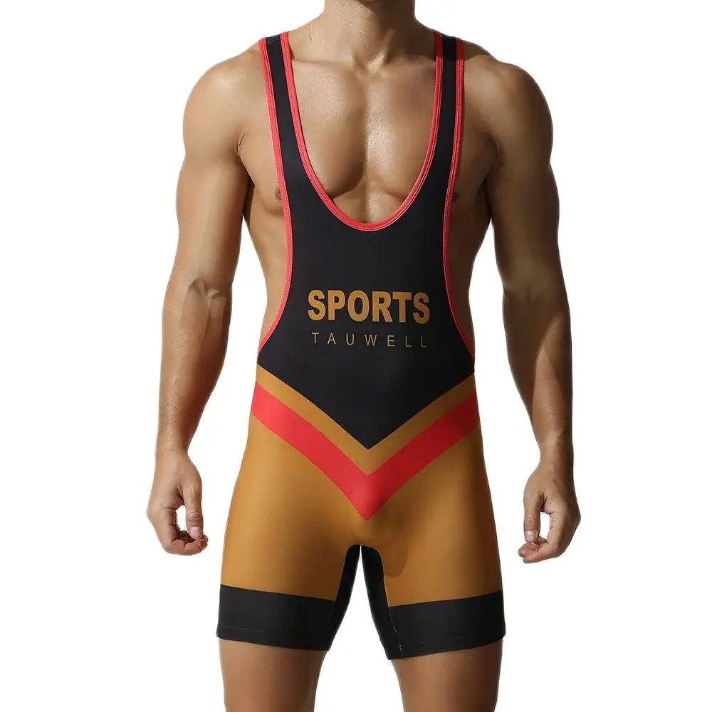 

TAUWELL 2025 New Men's Seamless Bodysuit Sexy One-Piece Gym Vest Rompers Comfortable Home Jumpsuit
