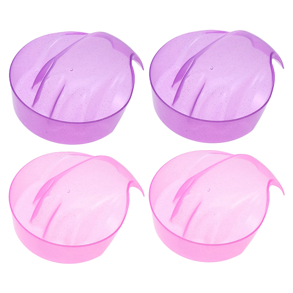 

4 Pcs Manicure H Soak Bowl for Nail Polish Removal Gel Nail Remover Toe Soaking Spa Salon Bowls Easy Clean Non Slip