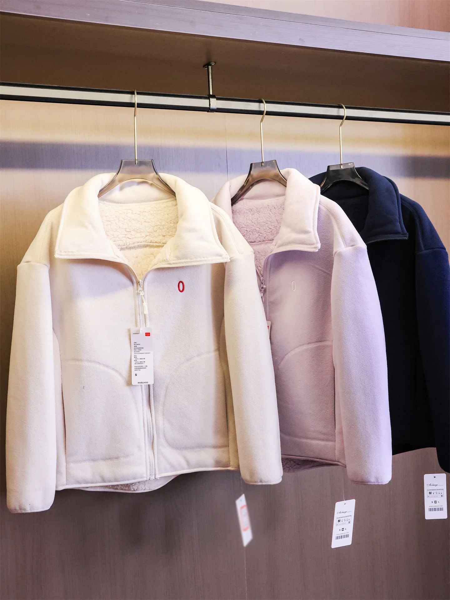 Thickened Fleece Warmth Oversized Casual Long Sleeve Women's Fleece Lined Jacket Soft Plush Zipper Closure Regular Fit Coat