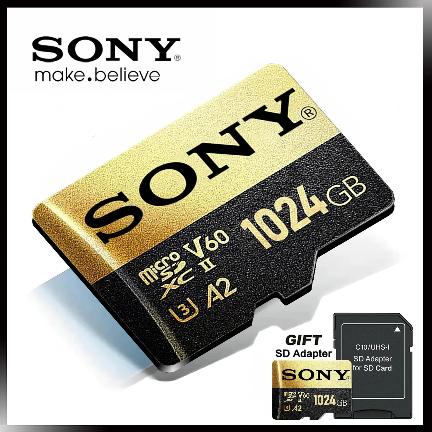 سوني U3 A2 مايكرو SD بطاقة 128 جيجابايت 256 جيجابايت 512 جيجابايت 1 تيرا بايت عالية السرعة TF بطاقة الذاكرة للهاتف كاميرا الطائرة بدون طيار الجدول الكمبيوتر