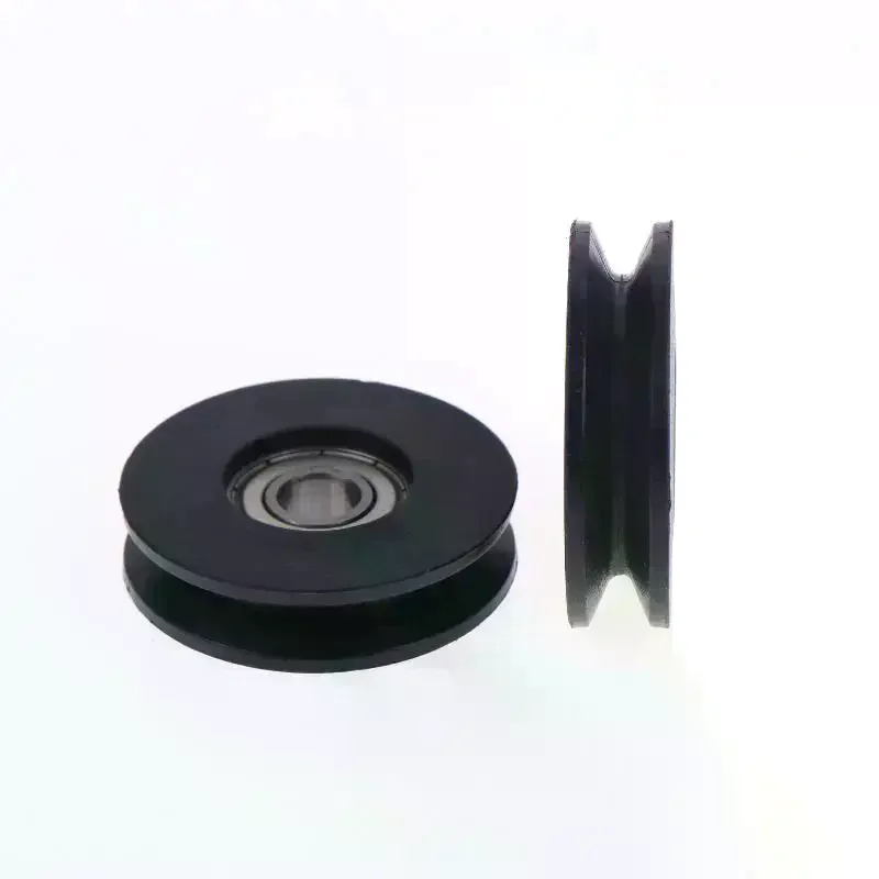1Pcs Nylon Wheel Pulley Wheel 10*50*13mm Roller U Grooved Wheel Wire Rope Over Line Lifting Pulley