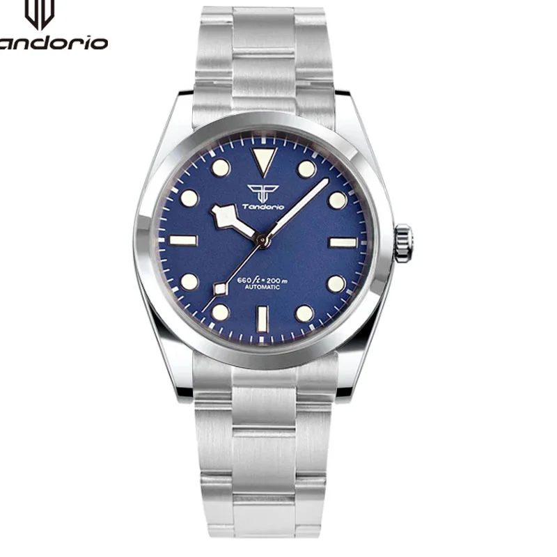 Tandorio Sapphire Crystal Classic 36mm/39mm Stainless Steel Mechanical Automatic Men Watch NH35A PT5000 Movt Wristwatch Luminous