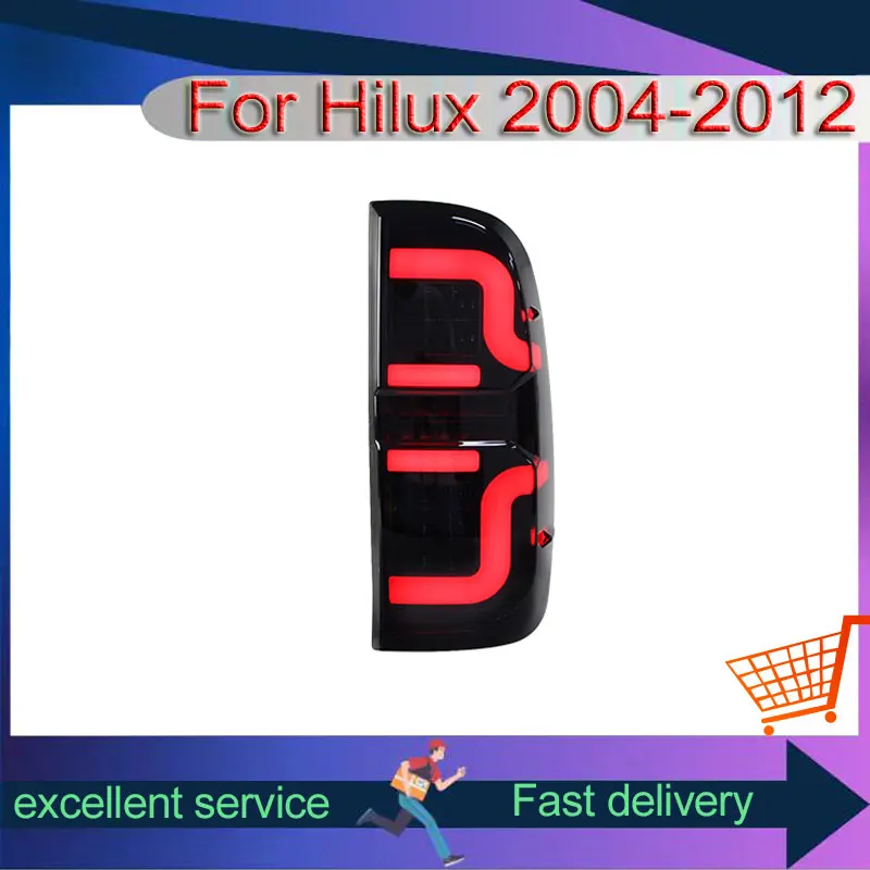 

Светодиодные задние фонари для Toyota Hilux VIGO 2004-2014, ремонт автомобильных задних фонарей, ходовые тормозные стримеры, указатели поворота, автомобильная сборка