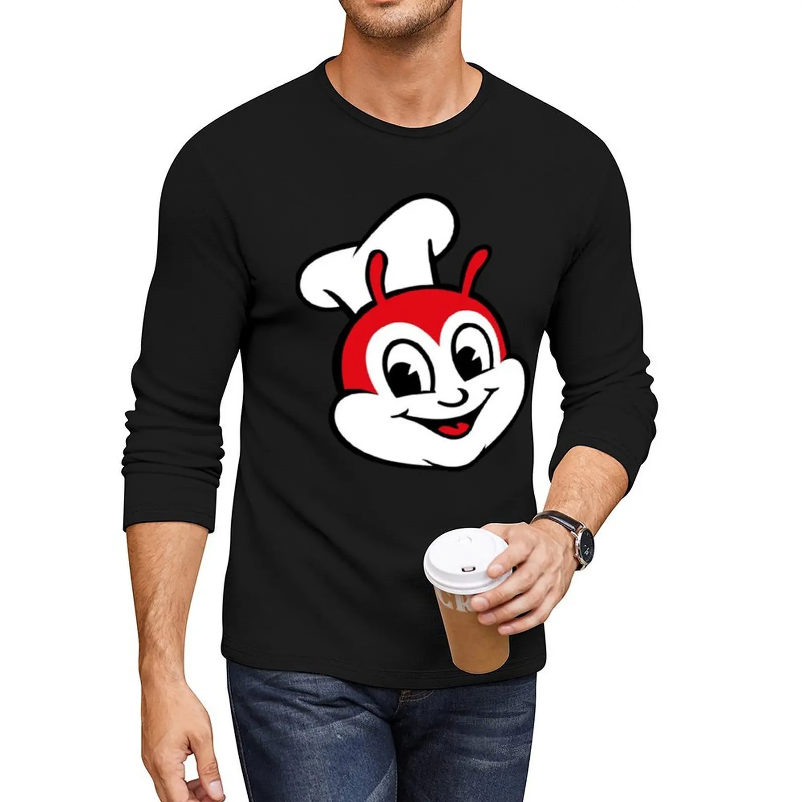 

Classic Jollibee fast food logo Classic Long T-Shirt oversized t shirt Tee shirt vintage clothes sweat shirts plain t shirts men