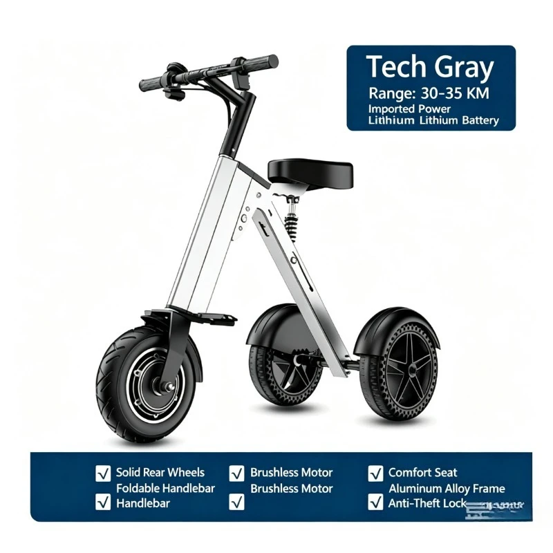 Ultra-light folding electric vehicle adult lithium battery bicycle portableelectric tricycle men's and women's small battery car
