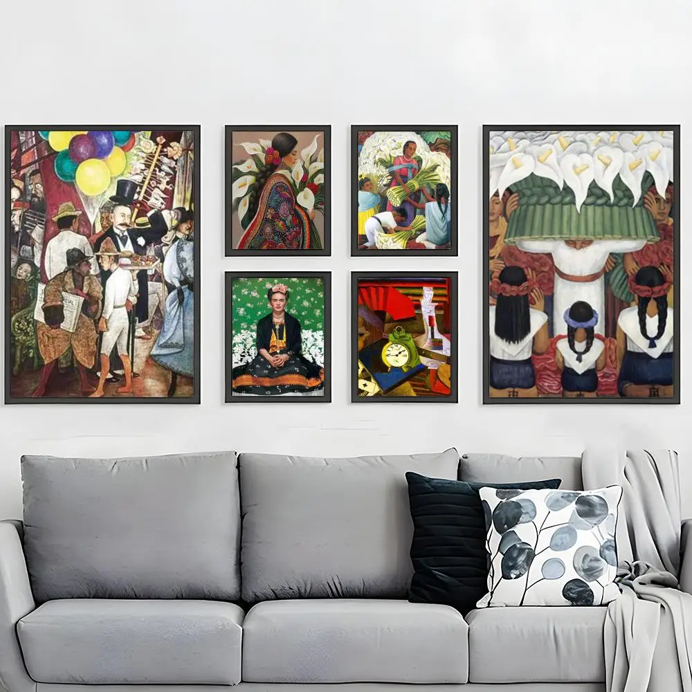 popular Diego Rivera Poster HD Waterproof Self-Adhesive Wall Art – Multi-Scene Use, Top Gift Pick