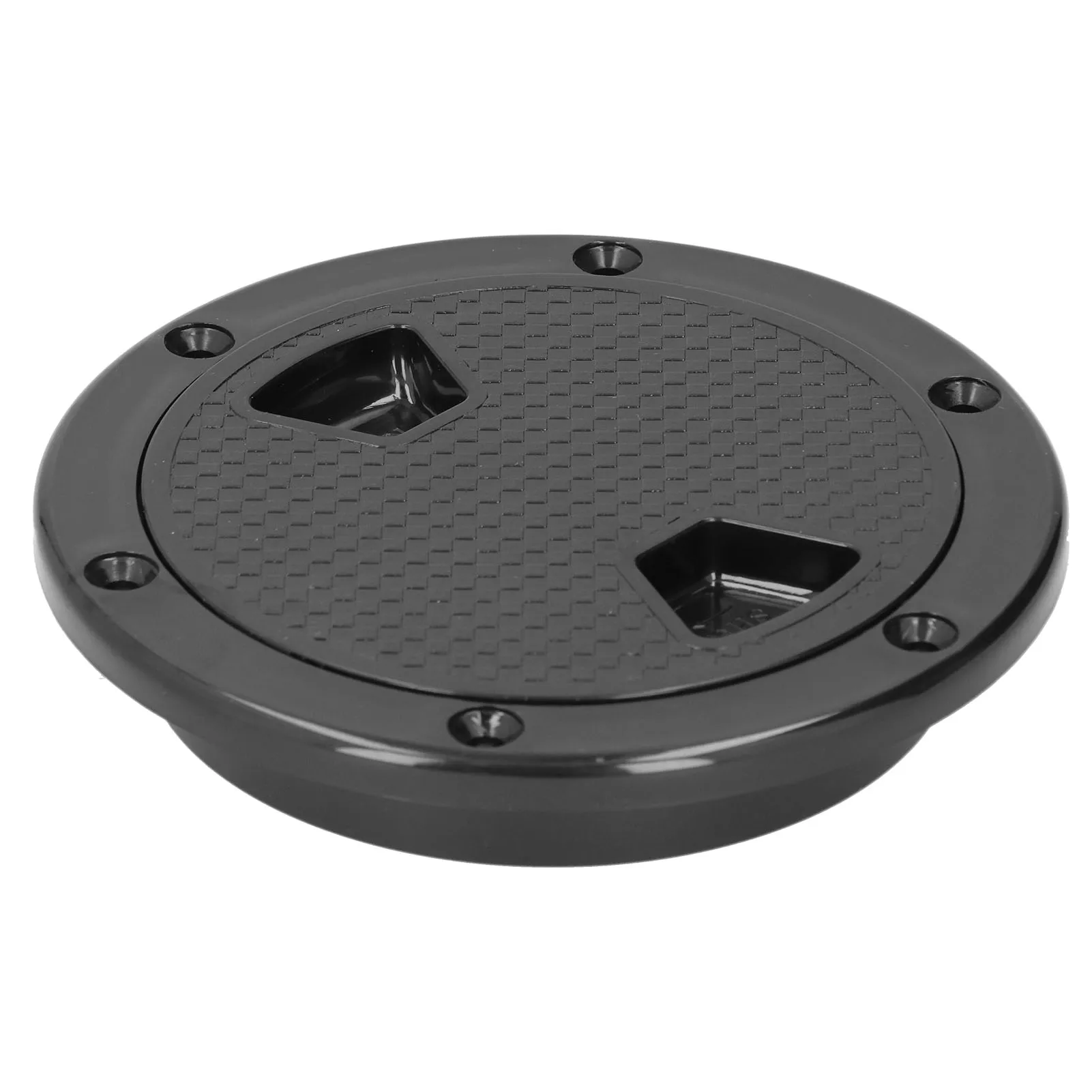 

4inch Boat Deck Plate ABS Round Anti‑UV Inspection Hatch Cover Marine Accessory Black Boat Accessory 4in Deck Plate Hatch Cover