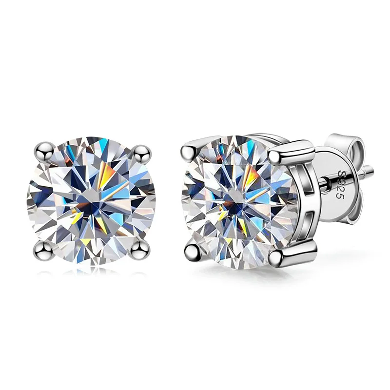 

TY 2.0ct Moissanite Earrings For Women Lab Grown Dia Ear Studs Sterling Sier Fine Jewelry Gift S925 Sterling Silver Earrings