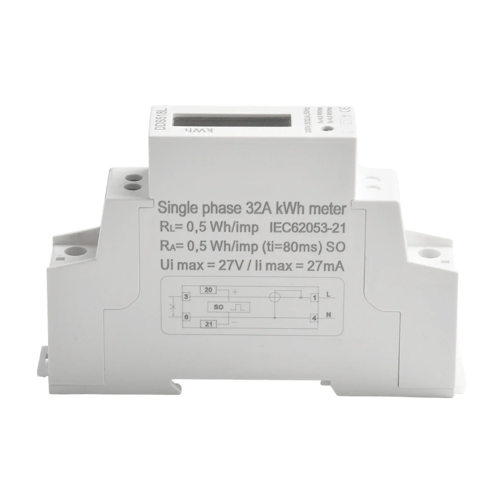 

DDS518L Smart LCD однофазный счетчик энергии на рейке 1P электронный счетчик энергии 5-32A с подсветкой однофазный счетчик энергии на рейке