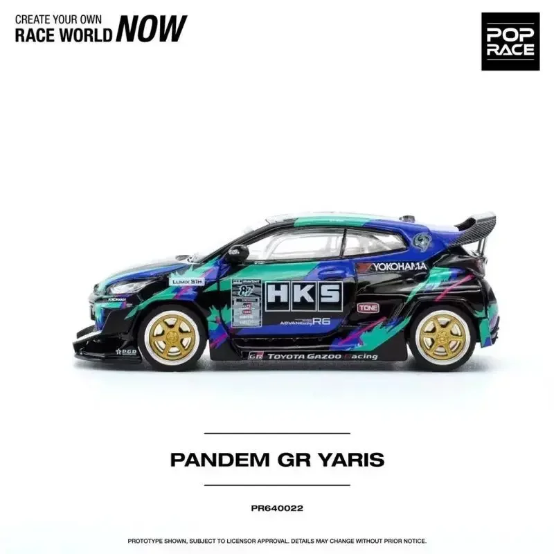 XCARTOYS POPRACE S1-03 1/64 Toyota Yaris GR Rocket Rabbit adult diecast alloy car float collection, birthday gift for boys.