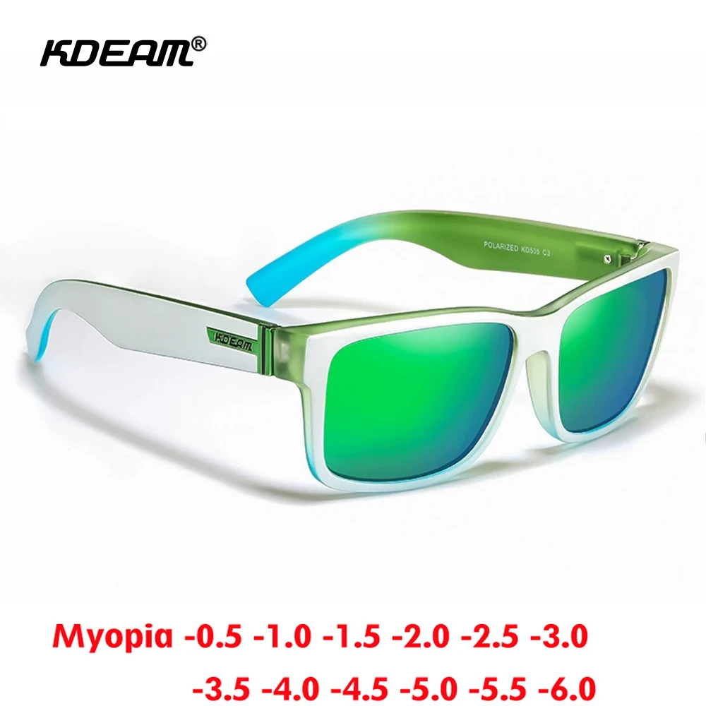 

KDEAM Classic Polarized Myopia Sunglasses Men Women Sports Fashion Outdoor Glasses Prescription Optics Eyewear -0.50 to -6.0