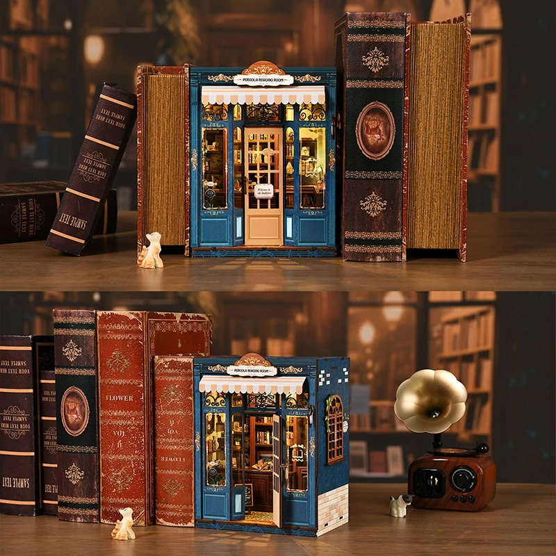 創造的なDIYミニチュアドールハウスキット、家具とLEDライト付き、クラフト愛好家向けDIY木製ハウスミニチュアハウスモデル