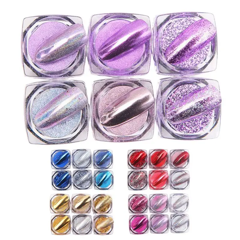 6 Color Dipping System Set Dip Nail Powder Liquid Base Top Coat Activator Natural Dry Without Lamp Dipping Nail Powder