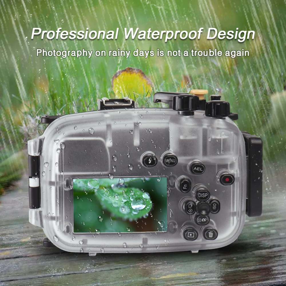 Seafrogs 130ft/40m Waterproof Box Underwater Housing Camera Diving Case for Sony A6400 With 16-50mm Lens Camera Bag Case Cover