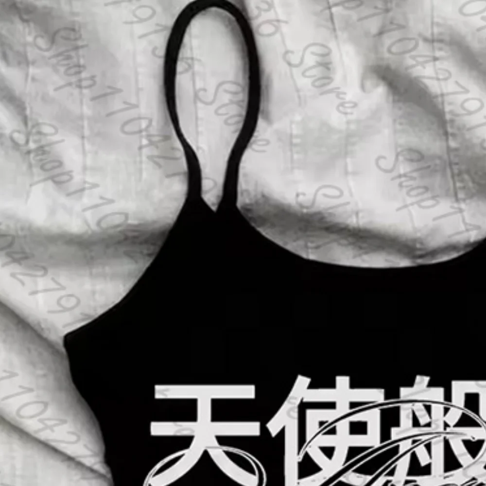 Letter print Gothic Y2k 90s retro Harajuku sleeveless cute sexy expression girl punk sweetheart streetwear vest