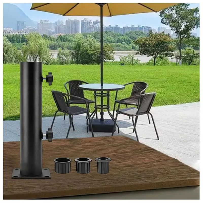 M11K-DIY Tube Mount Universal Parasol Stand Base Bracket Umbrella Outdoor Holder Mount Clamp
