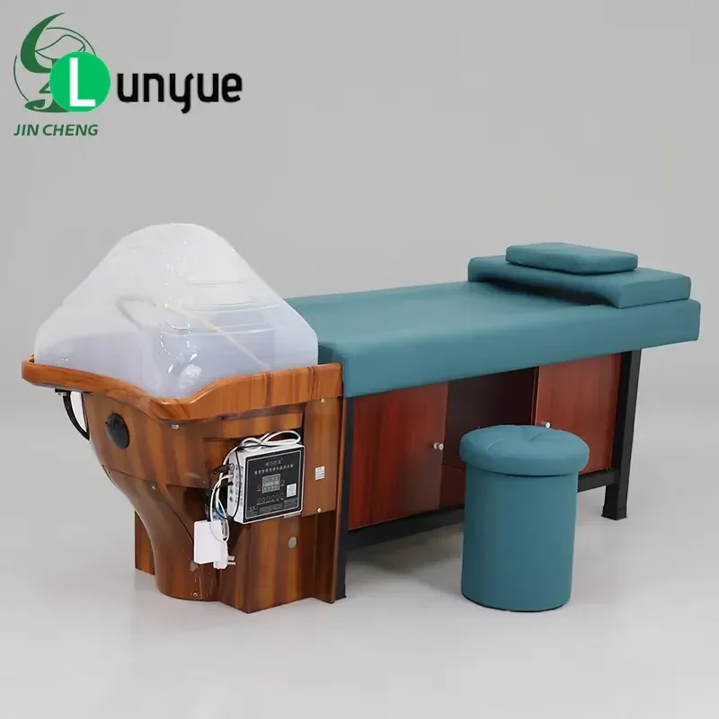 Professional Portable Wooden Water Circulation Spa Bed Modern Massage Table for Home Hair Treatment Beauty Furniture