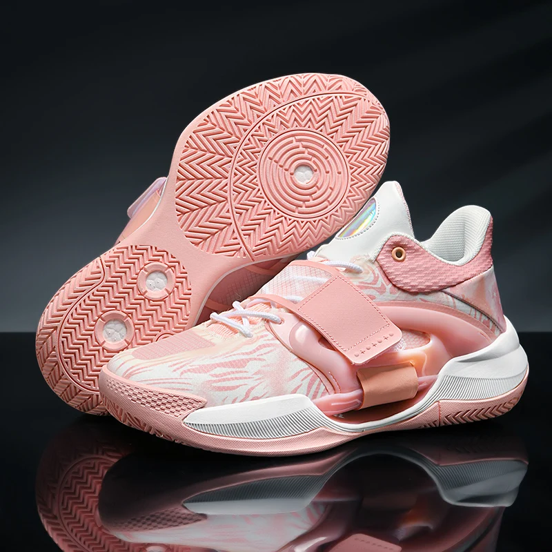 QQ-G869 High Quality Womens Basketball Sneakers Wearable Non-slip Training Sports Shoes Kids Cushion Basketball Shoes for Man